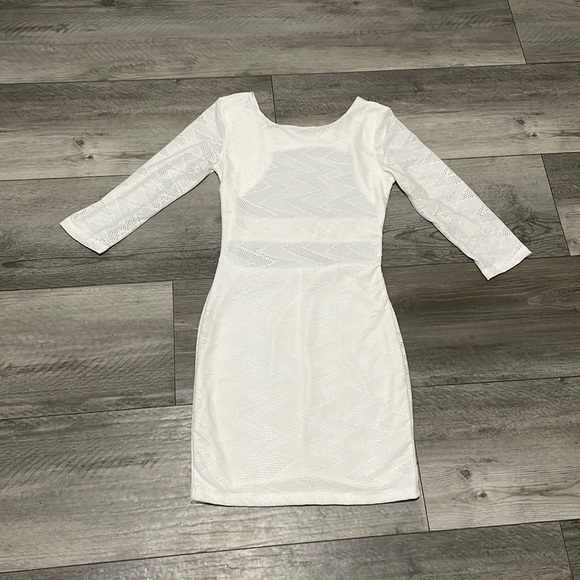 AKIRA Dresses & Skirts - Akira Chicago Red Label White Bodycon Dress Wedding Event‎ Party Size Small